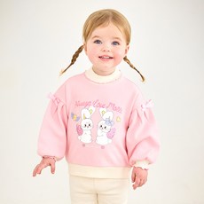 mollimelli 邱比特兔子半高領刷毛T恤