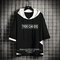 블랙101 남성용 컬러 가투케 반팔 후드티 FC-2315962