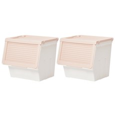 HouseRecipe 滑動盒 L, 2件, 粉色的