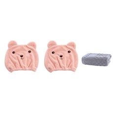 軟發巾 SG25 2p + 毛巾套組, 粉色的, 1套