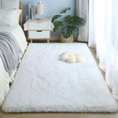 엑스터 침실 침대 옆 푹신한 두꺼운 인조양털 러그