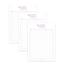 MANET 繪圖記事本垂直 B5, 3個, 可愛的貓