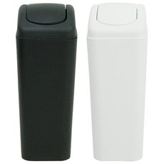 Wind Answing 垃圾桶 8L 2 件套, 黑色 + 白色