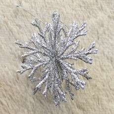 Dawoo F&G 聖誕立體雪花裝飾品 3入, 銀色, 3個