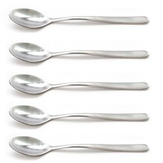 Jeoja.com 啞光不銹鋼茶匙, 單色, 5個
