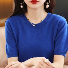 soleil 女款彈性常規版型短袖針織衫