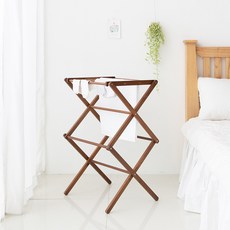 esopoom 小 Kukuma 折疊簡易晾衣架棕色 04921B, 棕色