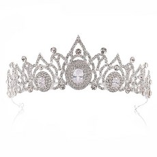 Estella 自助婚紗 人氣皇冠 婚禮 bob107, 銀色, 1個