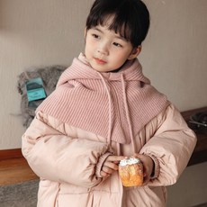 童款冬季C可拆式針織帽保暖鋪棉外套