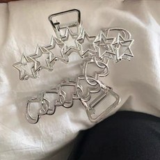 비비뮤아 콜드 스타일 패션 메탈릭 헤어집게핀 2종 세트 HR845