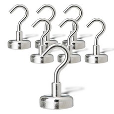 Market Plan 超強力釹磁鐵掛鉤 大型, 單一顏色, 7個