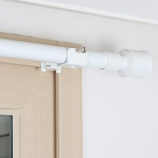 세류 커튼봉 모던 25mm + 안뚫어고리 세트, 화이트(커튼봉), 화이트(안뚫어고리)