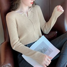 Damon 孕婦排扣羅紋長袖上衣