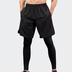 Goodif 男士運動健身跑步緊身褲一體式短褲