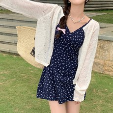 MarketA 女款Bika網眼夏季針织開襟衫