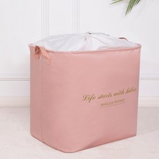 더자카 대용량 주머니형 다용도 리빙박스 M, 핑크, 1개