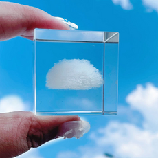 Rainking雲朵方塊雲朵 6*6cm, 1個, 透明