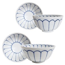 Marui Blooming Kiku Air 款待套裝, 小碗 2個+大碗 2個, 混色