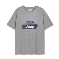 지프 남녀공용 마운틴 빅로고 반팔 티셔츠 JO6TSU395