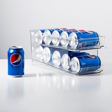 스토리빙 2단 음료수 맥주캔 디스펜서 냉장고 트레이, 1개