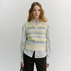 Dunst 女款 Crafted 條紋棉質針織背心 UDSW6B123