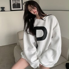 피어니스트 루즈핏 트렌디 로고 맨투맨