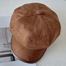 RIGHT NOW 軟皮革八角帽