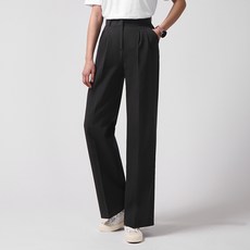 Lemon Soul 女款鬆緊帶彈性防皺打褶寬版短西裝褲 6790