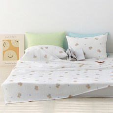 amante Honey Bear泡泡紗波紋薄被, 淺褐色的