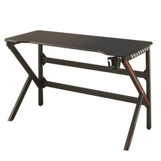 가구데코 케이 1인용 카본블랙 게이밍 컴퓨터 책상 1000 x 600 mm CCH822, 블랙