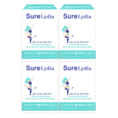 SureLydia 棉質包覆護墊, 26片, 4包, 日用型