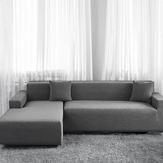 sellinroom 沙發套 + 泡棉固定條 6入, 淺灰色, 1個