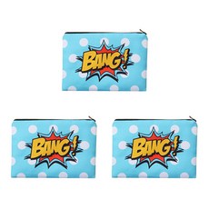 BANG圓點方形多功能化妝包 3入