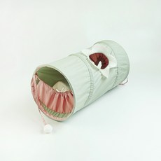PASTEL PET 貓咪花朵螺旋隧道 25 x 50 公分, 1個, 綠色