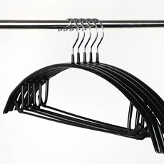 Franc on de 防滑半圓成人衣架, 黑色圓形掛鉤, 30個