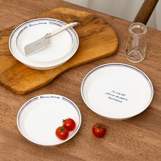 HANKOOK CHINAWARE L'ete de Paris Gupbu B 盤子 16.8cm 2p+ 13.8cm 2p 套組, 1套, 混合色