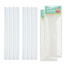 BBTTO 吸管杯用替換矽膠吸管, 透明, 16支