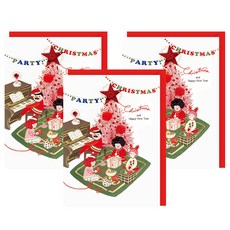 From&To 聖誕村風景聖誕卡片 FS7102-6, 3個, 混合顏色