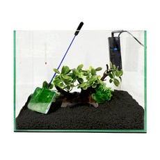 Rora Pet 35苗條的側電影漁夫套組, 黑沙（地材），隨機發貨（水草）