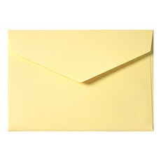 彩虹粉彩喜帖明信片信封, 黃色, 50個