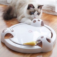 Daily Friends 貓咪抓老鼠狩獵遊戲玩具, 白色, 1個