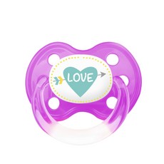 Dentistar 安撫奶嘴, 第2階段(6~14個月), 薄荷綠愛心款(紫色), 1個