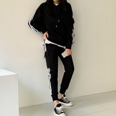 PINKSISLY 女式餅乾內襯連帽訓練上裝和下裝套裝