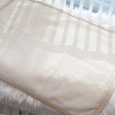 hwamo baby 3層紗布幼兒防水墊, 米色