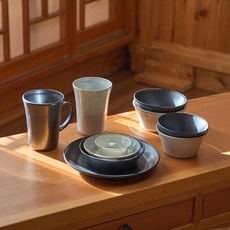 sosomoso 簡約雙人居家餐具10件組, 白色, 黑色, 1套, 飯碗 2入 + 大碗 2入 + 馬克杯 2入 + 中碟 + 大碟 + 醬料碟 + 中圓盤