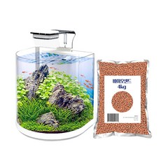 grovita Oldiaman 半圓形水箱 BGT-25 + 背濾器 + LED 燈 + Biosand Normal 4Kg 套裝, 紅色（沙色）