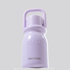 HOlOHOlO 牛奶單鍵隨行杯, 1個, 430ml, 粉紫色