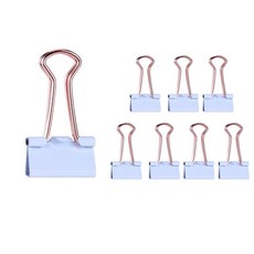 deLi 得力 粉彩金雙頭長尾夾 D0700 8入, 6個, 小