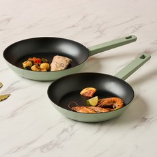 Modern House 一鍋搞定電磁爐專用平底鍋2入組, 1套, 單一顏色, 平底鍋 24cm + 28cm