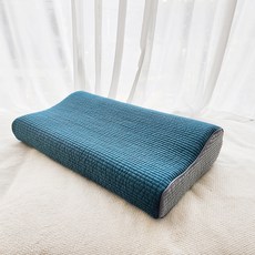 Sarang Yegam 水洗棉記憶棉防滑枕頭, 天藍色, 1個